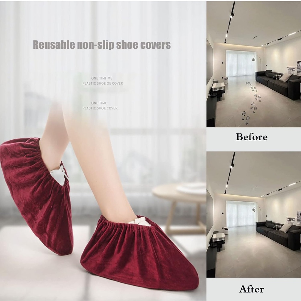NWT 10Pairs Reusable Non Slip Shoe Covers, Premium Soft Washable 10 Colors - Picture 8 of 9
